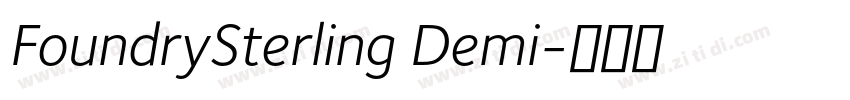 FoundrySterling Demi字体转换